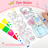 3 x Brand New surfsexy Hand Painting for Children Coloring Book Craft Set Children from 3 4 5 6 Years Poke Art DIY Toys Water Coloring Book Children Hand Painting Bookmark Pink  - RRP €39.24