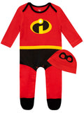 1 x RAW Customer Returns Disney Baby Boy Clothes with The Incredibles Hat Red Incredibles Baby Pajamas 12-18 Months - RRP €23.11