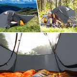 1 x RAW Customer Returns Bessport Tent 1 2 4 Person Ultralight 3-4 Season Waterproof Windproof Dome Tent, Small Pack Size, Suitable for Adults, Hiking, Camping, Outdoor 1 Person - Grey  - RRP €60.49