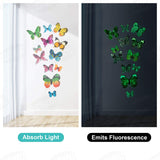 1 x RAW Customer Returns PGFUN 3D Butterflies Decoration Pack of 72 Stickers Fluorescent Wall Stickers Wall Decoration 3D Stickers for the Wall Apartment Home Wall Decor Decoration 12 Blue, 12 Colors, 12 Green, 12 Yellow, 12 Pink, 12 Purple  - RRP €6.99