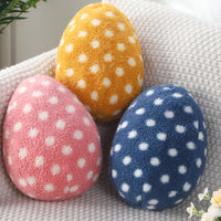 4 x Brand New Namalu 3 Egg Plush Pillows 25 cm Egg Shaped Cushions with White Polka Dots Decorative Pillows for Sofa Decorative Cushions Decoration for Children s and Baby s Room Yellow, Blue, Pink  - RRP €76.8