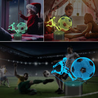 2 x RAW Customer Returns Lightzz Football Gifts for Kids, Football 3D Illusion Lamp Football Night Light with Remote Control Touch 16 Color Change Timer Desk Lamps for Boys Room Decoration - RRP €39.64