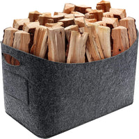 1 x RAW Customer Returns Felt bag wood basket for firewood, firewood basket basket felt basket firewood basket firewood bag large fireplace basket wood baskets fireplace accessories firewood basket felt felt baskets wood bag storage   - RRP €12.85