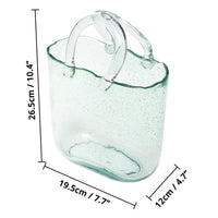 1 x RAW Customer Returns FNG8 Bag Shaped Glass Vases - Handcrafted Transparent Vase for Flowers, Candy, Fruits, Fish - Unique Aesthetic Glass Bag Water Bubbles - Modern Home Decorations - RRP €34.27