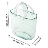 1 x RAW Customer Returns FNG8 Bag Shaped Glass Vases - Handcrafted Transparent Vase for Flowers, Candy, Fruits, Fish - Unique Aesthetic Glass Bag Water Bubbles - Modern Home Decorations - RRP €34.27