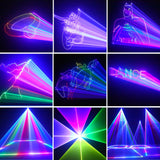 1 x RAW Customer Returns Ehaho disco light party light L2700 RGB DJ lights 3D animation light effects Party light with remote control Music controlled sound activated Disco light compatible with DMX 512 for nightclub show - RRP €179.99