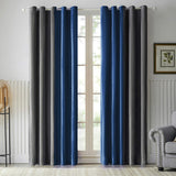 1 x Brand New OMMATO Blackout Curtain Velvet Curtains with Eyelets 2 Pieces Thermal Curtain Eyelet Curtain Heavy Splicing Blackout Curtains for Bedroom Living Room 140 x 240 cm Gray Blue - RRP €63.99