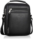 1 x RAW Customer Returns Hjkiopc Men s Shoulder Bag, Crossbody Bag, Messenger Bag for Men, Leather Chest Pocket, Black, 21cm 7cm 26cm, Retro - RRP €36.0