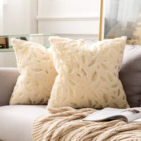 7 x Brand New MIULEE set of 2 cushion covers, cuddly cushions, golden feather decorative cushions, fluffy cushion covers, cushion cover, decorative cushions, boho sofa cushions, decorative couch cushions, cover for sofa, living room,  - RRP €98.42