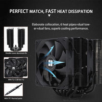 1 x RAW Customer Returns Thermalright Peerless Assassin 120 Black CPU air cooler, 6 heatpipes, two 120mm C12B PWM fans, aluminum heatsink cover, AGHP technology, for AMD AM4 Intel LGA 1700 1150 1151 1200 2066 2011 - RRP €43.66