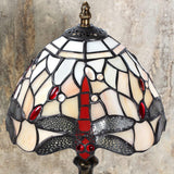 1 x RAW Customer Returns MIAOKE Tiffany Style Table Lamp, Vintage Table Lamp Handcraft Stained Glass Lampshade Table Lamps for Bedroom Bedside Lamp Study Office Light-W-Dragonfly  - RRP €68.84