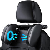 1 x RAW Customer Returns Car headrest, soft memory foam, retractable removable neck support, car seat side headrest pillow for children and adults, 180 adjustable, for sleeping black  - RRP €26.98