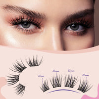 16 x Brand New 8 Pairs False Eyelashes, Crislashes Fluffy Volume Curly Cat-Eye Artificial Eyelashes Natural Look, Reusable Handmade Makeup Fake Eyelashes Weightless 02  - RRP €249.6