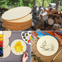 1 x RAW Customer Returns JMIATRY 20 pieces wooden discs 20 cm diameter, wooden plate round 20 cm - 3 mm thick, round plywood plates for crafts, decorations, DIY - RRP €19.15