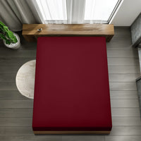 1 x RAW Customer Returns Utopia Bedding - Fitted sheet 180x200cm - Burgundy - Brushed polyester microfiber fitted sheet - 35 cm deep pocket - RRP €15.99