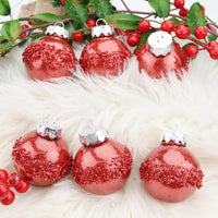 1 x Brand New 6 PCS Christmas Ball Set Creative Christmas Decorations Knitting Shiny Christmas Accessories Hanging Decorations for Christmas Tree Home Christmas Balls Ornament Red  - RRP €20.4