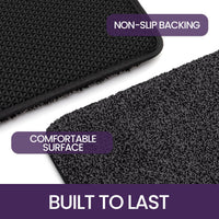 1 x RAW Customer Returns DEXI dirt trapper mat, non-slip doormat for indoor and outdoor use, washable entrance carpet, absorbent doormat - cleaning mat 60 x 90 cm, black-grey - RRP €29.99