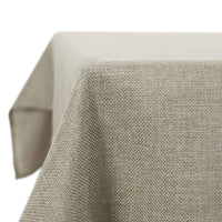 1 x RAW Customer Returns Deconovo linen look tablecloth, water-repellent table linen, lotus effect tablecloth, 132x229 cm, linen, 1 piece - RRP €19.86