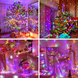 1 x RAW Customer Returns SUNNEST LED Fairy Lights Curtain Lights 300 LEDs USB Curtain Lights String Light 8 Modes with Remote Control Timer IP68 for Decorative Interior Lighting Blue  - RRP €11.09