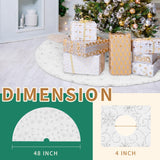 1 x RAW Customer Returns GIGALUMI Christmas Tree Blanket 120cm White Silver Christmas Tree Mat Christmas Holiday Home Party Decoration White Silver  - RRP €20.16