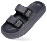 1 x Brand New Bathing Slippers Women s Cozy Slides Original Slippers Mules Men s Non-Slip Bathing Slippers Soft Gray 40 41 - RRP €22.98