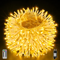 1 x RAW Customer Returns Ollny Outdoor Fairy Lights 60M 600 LED Fairy Lights with Remote Control 8 Modes Timer, IP44 Waterproof Outdoor Christmas Lights for Party Wedding Christmas Garden Balcony Warm White  - RRP €38.99