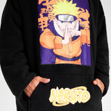 1 x RAW Customer Returns Naruto Hoodie Blanket Sweatshirt Men - Oversized Fleece Blanket Hoodie One Size Official Gadget Black Multi  - RRP €31.72