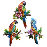 1 x RAW Customer Returns J-Fly Tropical Parrot Wall Art Metal Bird Wall Decor Outdoor Decor for Patio Wall Fence Garden Home Kitchen Balcony Wall Sculpture Hanging Indoor Outdoor - RRP €25.76