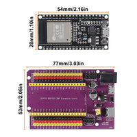 1 x RAW Customer Returns AITRIP 2 Sets 38 Pins ESP32 Development Board Type-C Micro USB CP2102 WiFi Bluetooth Dual Core ESP32-DevKitC-32 ESP-WROOM-32 with Expansion Board for Arduino IDE - RRP €20.05