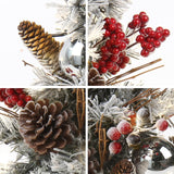 3 x Brand New 50cm Christmas Tree Artificial Decorative Christmas Tree with Artificial Snow, Berries, Pine Cones, Mini Christmas Tree with Ornaments for Home Decor Kitchen Dining Table - RRP €55.95