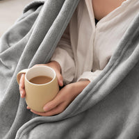 1 x RAW Customer Returns MIULEE Cuddly blanket, fluffy blanket, fleece blanket, couch blanket, fluffy throw, microfibre bedspread, sofa blanket, blanket for bed, sofa, bedroom, office, 150 x 200 cm, light grey - RRP €18.42