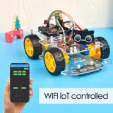 1 x RAW Customer Returns OSOYOO Robot Car Starter Kit V4.0 compatible with Arduino IDE - Electronics construction kit with camera - Line tracking module - Ultrasonic sensor - Car robot toy - Learning to program for children - RRP €73.84