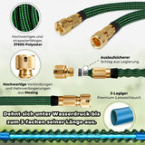 1 x RAW Customer Returns HOMEPROTEK Garden Hose Flexible 15m Irrigation Hose, Flexible Water Hose, Expandable Flexible Hose with 1 2 inch and 3 4 inch Brass Screw Connections, 3-Way Latex Balcony Hose, Garden Hose - RRP €32.26