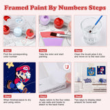 2 x Brand New NAIMOER 4 Pieces Framed Paint By Numbers Kids, DIY Cartoon Paint By Numbers Children Adults, Paint By Numbers Kits Cartoon Paint By Numbers Canvas for Home 8x8in - RRP €40.8