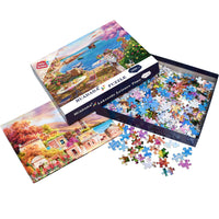 1 x RAW Customer Returns Puzzle 1000 pieces, puzzle for adults, puzzles colorful laying game, skill game for the whole family - Lakeside relaxation time adult puzzle from 14 years. - RRP €16.85