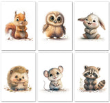 1 x RAW Customer Returns LAVEMA pictures baby room decoration happy forest animals Poster A4 without picture frame Murals Boy Girl Animal pictures children s room Baby room decoration Wall poster - RRP €10.99