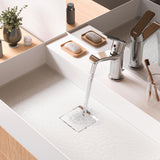 1 x RAW Customer Returns Krobec bathroom faucet, new design, wash basin faucet, single lever wash basin faucet mixer tap single lever sink faucet - RRP €31.25