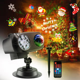 1 x RAW Customer Returns ALED LIGHT Christmas projector lights outdoor IP44 waterproof, 15W bright HD ocean wave effect, 12 slides 96 no fade images light for gift Halloween, Christmas LED projector decoration - RRP €32.45