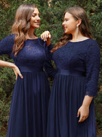 1 x RAW Customer Returns Ever-Pretty Women s Long Empire Waist Bridesmaid Dresses Navy Blue 42 - RRP €84.99