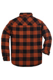 1 x RAW Customer Returns Coevals Club Men s Flannel Jacket Shirt Sherpa Lumberjack Shirt Flannel Shirt Long Sleeve Checked Press Studs Cotton Winter Shirt Brown Black 12 L  - RRP €50.41