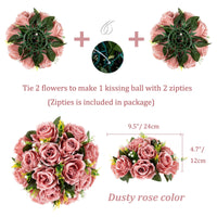 1 x RAW Customer Returns BLOSMON Bouquet Flower Arrangements Artificial Decoration Rose 6 Pcs Artificial Bouquet Dusty Pink Flowers Table Decoration Flower Ball Valentine s Day Bouquet Real Roses for Wedding Mother s Day Gift - RRP €54.91