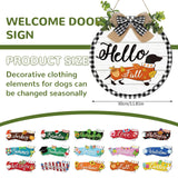 3 x Brand New TuToing welcome sign front door, welcome wreaths wooden sign, door decoration, door wreaths with 15 seasonal ornaments for front door, back door, front door, entrance, living room wall, white - RRP €61.2