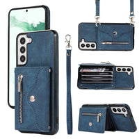 1 x RAW Customer Returns Asuwish Cell Phone Case for Samsung Galaxy S22 Plus 5G Case with Strap Card Slot Foldable Wallet Stand Cell Phone Cases Cover Chain S 22 S22 S22Plus 22 4G Cell Phone Cases Protective Case Ladies Phone Case Blue - RRP €22.18