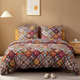 1 x RAW Customer Returns ATsense bed linen 135x200 cotton, colorful renforc bed linen sets koTex duvet cover 135x200 4-piece, super soft, with zipper 2X bed linen 2X pillowcase 80x80 Bohemia, Paisley  - RRP €69.99