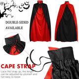 25 x Brand New Halloween cape, 90 cm vampire cape, grim reaper costume, Dracula s cape, vampire Halloween costume, cape black red, unisex cape with long hood, Halloween vampire costume cape - RRP €230.0