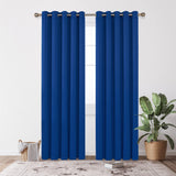 1 x RAW Customer Returns Deconovo curtain, opaque eyelet curtains, children s room, thermal curtain, cold protection eyelets, 229 x 168 cm height x width , royal blue, set of 2 - RRP €47.86