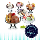 1 x RAW Customer Returns KADAX ice cream bowl glass set, ice cream bowls, dessert glasses with base, ice cream glasses, dessert bowls for ice cream, desserts, fruit, appetizers, cocktails, dessert glasses, ice cream glasses 6, 180 ml  - RRP €21.99