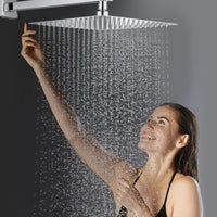 1 x RAW Customer Returns 12 inch 30 x 30 cm rain shower head stainless steel AISI304 rain shower anti-limescale nozzles shower head rain shower head square - RRP €37.99