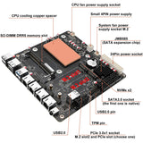 1 x RAW Customer Returns N100 NAS motherboard, NAS motherboard CPU combo, Mini ITX motherboard with Intl N100, 4 i226 2.5G LAN 6 SATA3.0 1 DDR5 2 M.2 NVMe 3.0x1, 17x17CM Mini ITX board - RRP €190.58