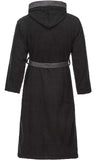 1 x RAW Customer Returns Ladeheid men s terry bathrobe made of 100 cotton LA40-190 black-30 dark grey-12, S  - RRP €40.33